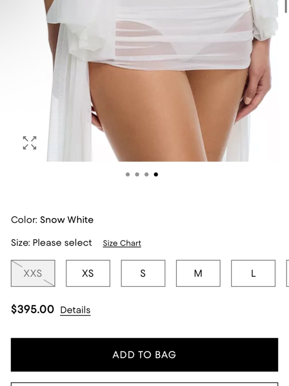 Norma Kamali Strapless Sheer Ruched Mini Dress Cover-Up NWT small retail $395 - Picture 9 of 9